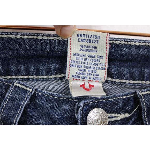 True Religion Woman's Jeans Size 29 x 33 Hi-Rise Boot Cut Dark Wash - Picture 5 of 14